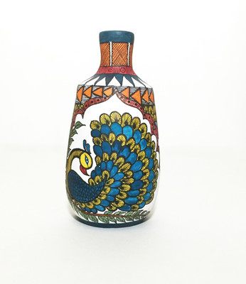 

U-arte ART OF PEACOCK Terracotta Vase(4.52 inch, Multicolor)