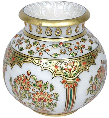 

Chitra Handicraft Marble Lotta Stoneware Vase(4 inch, Multicolor)