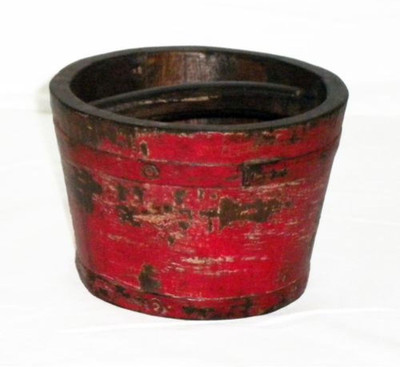 

Artlivo Wooden Vase(11 cm, Red)