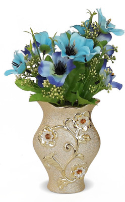 

Tied Ribbons Ceramic Vase(5.8 inch, Gold)