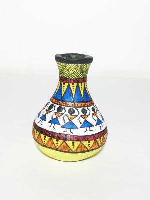 

U-arte TRIBAL POT Terracotta Vase(3.07 inch, Multicolor)