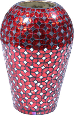 Art N Crafts Iron Vase(10.5 inch, Red)