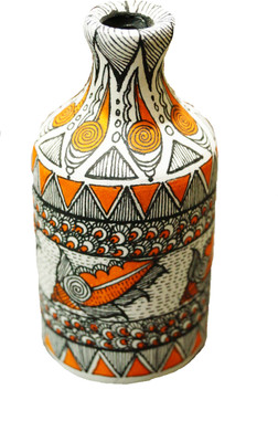 

U-arte ORANGE IS THE NEW BLACK Terracotta Vase(3.74 inch, Multicolor)