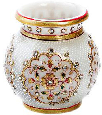 

Chitra Handicraft Marble Lotta Stoneware Vase(4 inch, Multicolor)