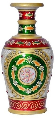 

Vaah Marble Vase(6 inch, Multicolor)
