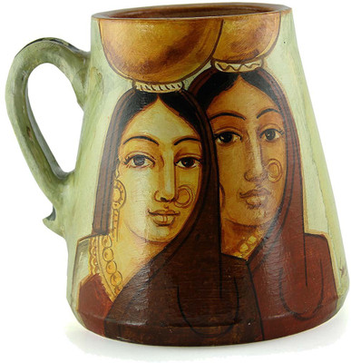 

eKolhapuri Terracotta Vase(6 inch, Multicolor)