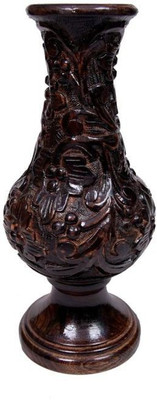

Craftatoz Wooden Vase(23 inch, Brown)