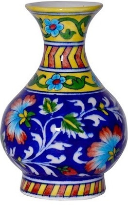 31% OFF on Vaah Jaipur Blue Pottery Vase(8 inch, Multicolor)