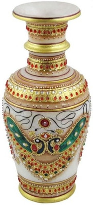 

Chitra Handicraft Marble Flower Stoneware Vase(9 inch, Multicolor)