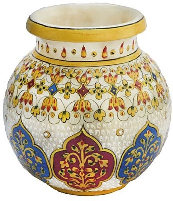 

Chitra Handicraft Marble Lotta Stoneware Vase(4 inch, Multicolor)