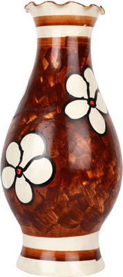 

The Decor Mart Ceramic Vase(7 inch, Brown)