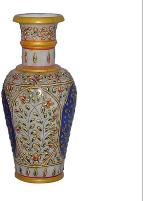 

Chitra Handicraft Marble Flower Pot Stoneware Vase(9 inch, Multicolor)