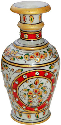 

Shreeng Colorful Gold Marble Piece : Marble Flower Vases Gold Plated Vase(9 inch, Multicolor)