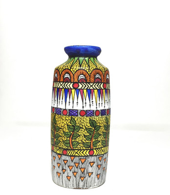 

U-arte LEAFY LINE Terracotta Vase(4.33 inch, Multicolor)
