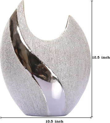 

Sunrise Ceramic Vase(12.5 inch, Silver)