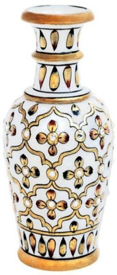 

Chitra Handicraft Marble Flower Pot Stoneware Vase(9 inch, Multicolor)