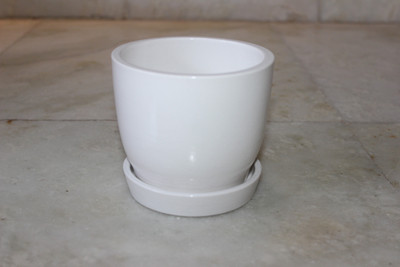 

DECARDO Ceramic Vase(5.5 inch, White)