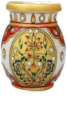 

Chitra Handicraft Marble Lotta Stoneware Vase(3 inch, Multicolor)