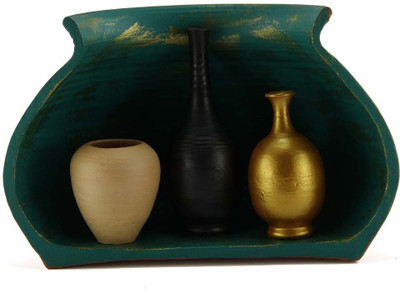 

eKolhapuri Terracotta Vase(4.7 inch, Green)