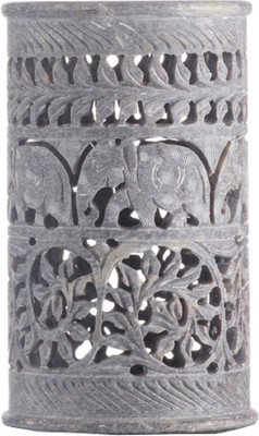 Apkamart Handcrafted Vase 6 Inch Stoneware Vase(6 inch, Multicolor)