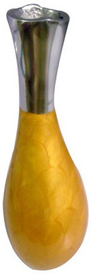 

yooneek Aluminium Vase(6.75 inch, Yellow)
