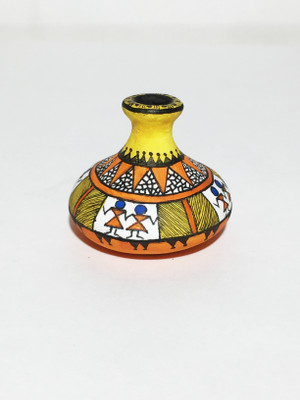 

U-arte YELLOW BLAS Terracotta Vase(1.96 inch, Multicolor)