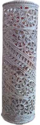

Pooja Creation Stoneware Vase(6 inch, White)