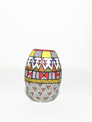 

U-arte GEOMETRICAL POT Terracotta Vase(2.95 inch, Multicolor)