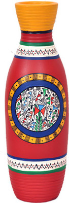 

VarEesha Terracotta Vase(13 inch, Red)