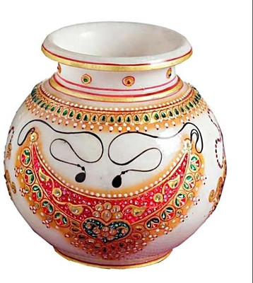 

Chitra Handicraft Marble Lotta Stoneware Vase(4 inch, Multicolor)