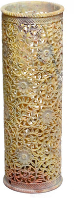 

Pooja Creation Stoneware Vase(10 inch, White)