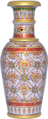 

Vaah Marble Stoneware Vase(12 inch, Multicolor)