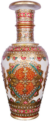 

Shilpbazaar Stoneware Vase(14 inch, Multicolor)