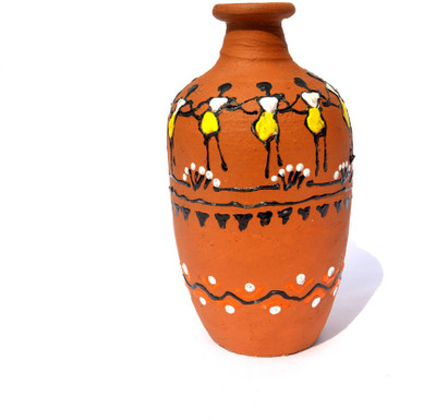 

Art Godaam Terracotta Vase(6.5 inch, Brown)