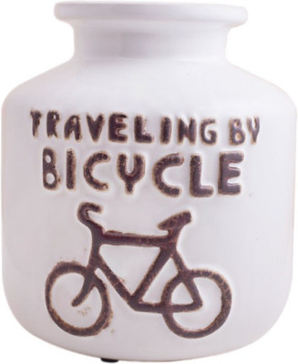 

Chumbak Ceramic Vase(7.48 inch, White)