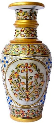 

Chitra Handicraft Marble Flower Pot Stoneware Vase(9 inch, Multicolor)
