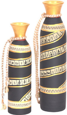 

VarEesha Terracotta Vase(13 inch, Black)