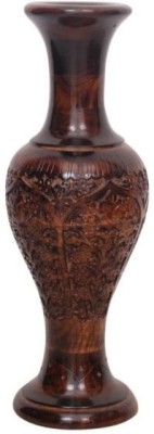 

Craftatoz Wooden Vase(17 inch, Brown)