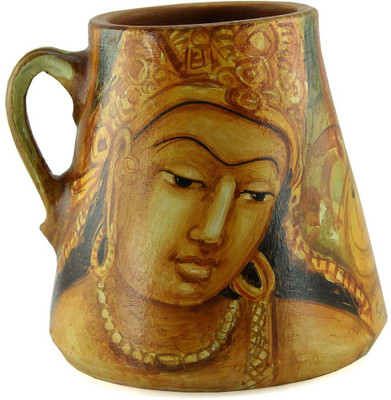 

eKolhapuri Terracotta Vase(15 inch, Brown)
