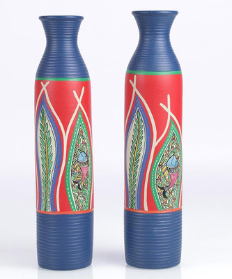 

VarEesha Terracotta Vase(13 inch, Red)