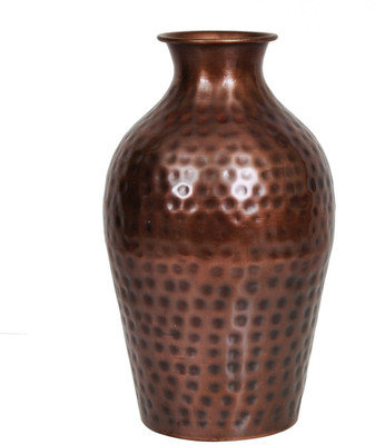

Store Indya Iron Vase(12 inch, Brown)
