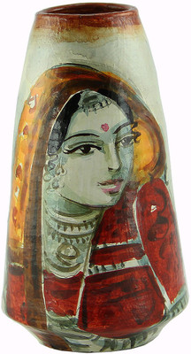 

eKolhapuri Terracotta Vase(5 inch, Multicolor)