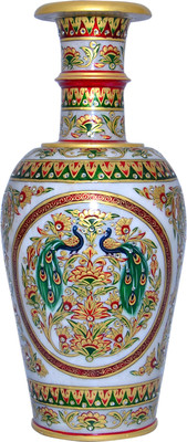 

Vaah Marble Stoneware Vase(18 inch, Multicolor)