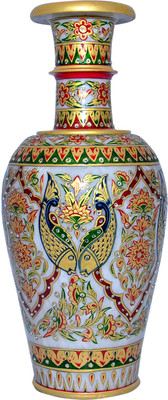 

Vaah Marble Stoneware Vase(18 inch, Multicolor)