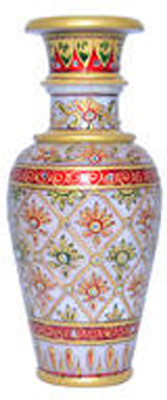 

Chitra Handicraft Marble Vase Stoneware Vase(9 inch, Multicolor)