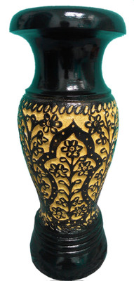 

limra handicrafts Wooden Vase(15 inch, Multicolor)
