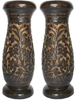 

Craftatoz Wooden Vase(13 inch, Brown)