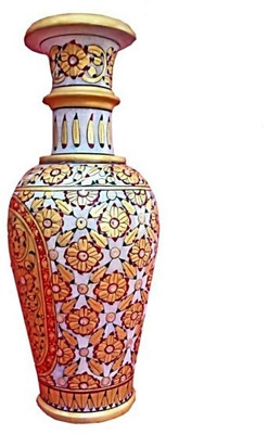 

Chitra Handicraft Marble Flower Pot Stoneware Vase(12 inch, Multicolor)