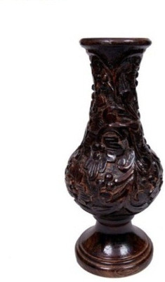 

Desi Karigar Wooden Vase(18 inch, Brown)
