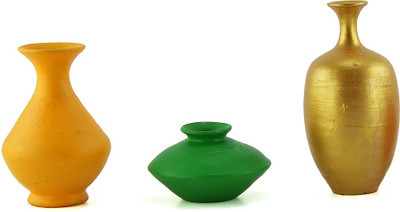 

eKolhapuri Terracotta Vase(2.5 inch, Multicolor)